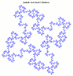 Ile quadratique de Koch (3 iterations)